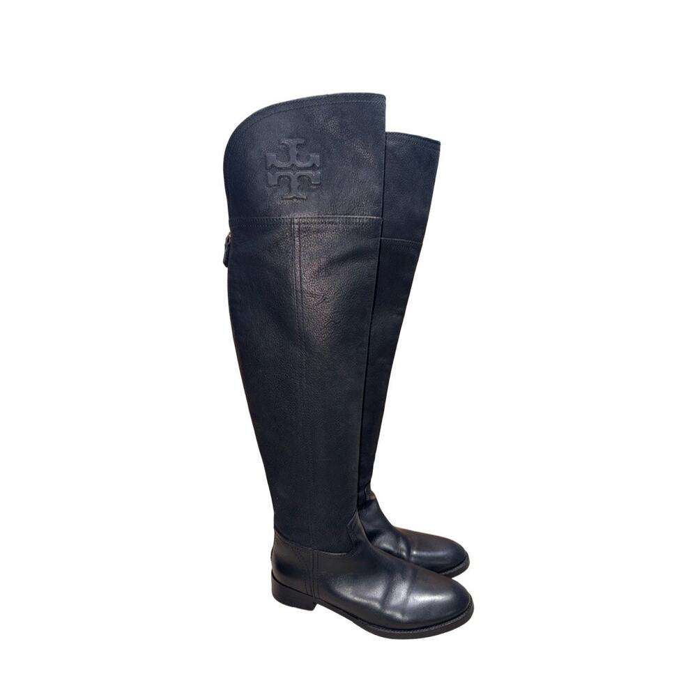 Tory Burch Simone Over-The-Knee Black Riding Equestrian Boots Size: 7.5M